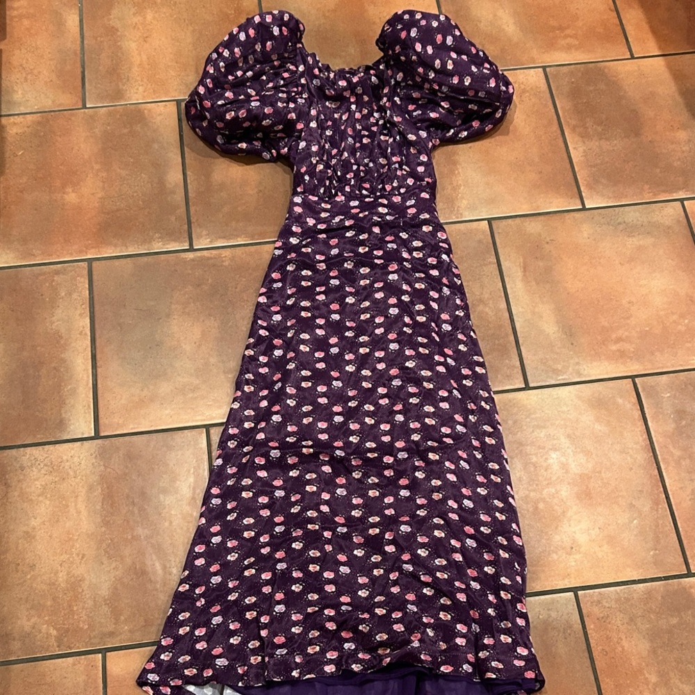 Chic Long Sleeve Purple and Pink Dress